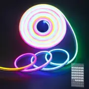 LED Neon Rope Light Addressable WS2811 RGB Neon-10M-960LED-24V White FPCB IP65