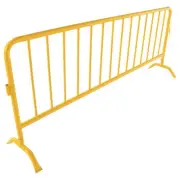 Heavy Duty Yellow Steel Crowd Control Interlocking Barrier with Both Curved Feet