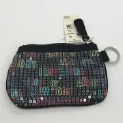 Aéropostale Makeup Bag Black Sequined I Love Aero Zippered Cosmetic Pouch NWT