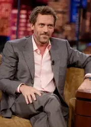 Actor Hugh Laurie during an interview with host Jay Leno on Novemb- Old Photo 32