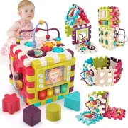 Qizebaby Baby Toys 12 to 18 Months 11-In-1 Activity Cube,Busy Learning Baby M...