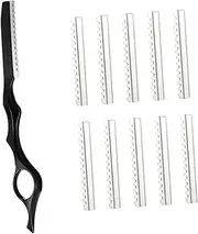KAILIKETIY Hair Styling Thinning Razor Set 11pcs Home Haircut Kit Hair Cutting Razors for Men Styling for Beard Trimming