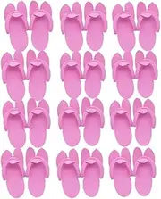 Khakho Pedicure Slippers Disposable Flip Flops for Pedicures 12 Pair Pink Pedicure Flip Flops for Women Salon Spa Beach Party Guests