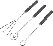 OFFSCH 3Pcs Stainless Steel Chocolate Dipping Forks Kitchen Tool for Cake Decoration Candy Coating Fruit Nut Dipping Ergonomic Design with Comfortable Grip