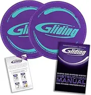 Gliding Store Discs for Working Out - Exercise Sliders for Hardwood Floors 1 Pair, Authentic Workout Sliders Disc for Full Body Resistance Workout, Includes 4 Streaming Video Workouts