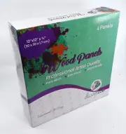 Unfinished Birch Wood Canvas Panels 5 pack, 12"x12"x2/3"