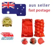 8Pcs DRAWSTRING REUSABLE NET BAGS Breathable Vegetable Onion Storage Mesh Bags