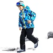 [7HAHA3] Boys Waterproof Snowsuit Youth Snowboard Ski Jacket Pants Set Children Outdoor Coat Thicken Warm in -30°C (-22℉)