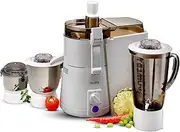 Sujata Powermatic Maxima 900 Watts All-In-One Juicer Mixer Grinder | 22000 Rotations Per Min | 90 Minutes Continuous Running | 3 Versatile Jars 1750 Ml, 1000 Ml And 400 Ml, White