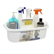 Multi-Purpose Plastic Cleaning Caddy with Handle, Shower Caddy 1 Pack White