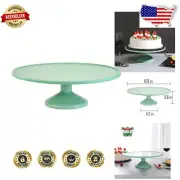 12.9-Inch Jadeite Green Cake Stand - Timeless Display for Weddings & Parties