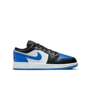 【NIKE 耐吉】休閒鞋 女鞋 大童 運動鞋 AJ1 AIR JORDAN 1 LOW GS 藍白黑 553560-140