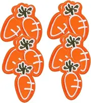 SHINEOFI 10pcs Compact Clothes Patches Sewing Cartoon Carrot for Craft DIY Hat Embroidered Applique Vegetable Embroidery Patch Clothing Funny Iron Patches Coat Patches Non-Woven Fabric