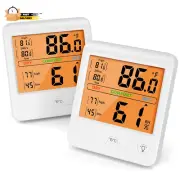 2 Pcs Indoor Thermometer for Home, Digital Hygrometer, Room Temperature and Hum