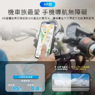 【Philips 飛利浦】iPhone 14 Pro 6.1吋 AR戶外增透9H鋼化玻璃保護秒貼 DLK5605(C to L充電線100cm組合)