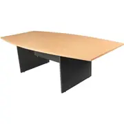 LOGAN BOAT CONFERENCE DESK 1200mm W x 2400mm D x 730mm H Beech & Ironstone