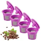 4 Pack Reusable K Cups Coffee Filters, Compatible with Keurig Brewers 1.0 and...