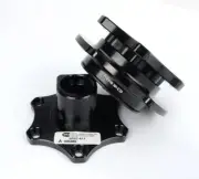 NRG SFI Approved D Shape Steering Wheel Quick Release Shiny Black Body & Ring