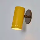 1960s Tito Agnoli Yellow Metal and Brass Articulating Sconce For O-Luce.
