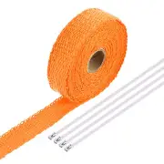 Fiberglass Exhaust Wrap Tape Tape, 1"x16' Orange Header Heat Wrap