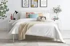 Shangri-La Dallas Bed Frame (White, Double), White‖White, Beds & Bed Frames,