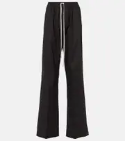 [Rick Owens] Rick Owens Dietrich Drawstring crêpe cady straight pants AU 6 black