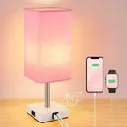 Woderdeng Touch Control Bedside Lamp - 3-Way Dimmable Table Lamps with USB C+...