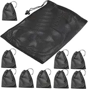 10PCS Mesh Drawstring Bags Small Storage for Laundry and Sports Gear Breathable Durable and Easy to Clean with Cord Lock Closure
