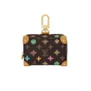 Louis Vuitton Monogram Craggy Trunk Key Holder & Bag Charm Brown Gold