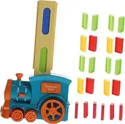 TOYANDONA Child-Friendly Domino Train Toy 1 Set Electric Train Abs Fun Educational Toy for Boys and Girls Random Color