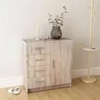 Storage Cabinet With 4 Drawers Cupboard Sideboard Organizer Chipboard Furniture