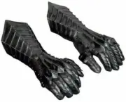 Medieval Black Antique Gauntlets Steel armor Gloves Crusader Larp gift Halloween