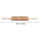 Wooden Rolling Pin Embossed Cook Rolling Pin For Baking Fondant JM01675