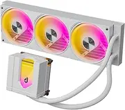 upHere E360TC ARGB CPU Liquid Cooler, 360mm AIO Cooler, All-in-One Water Cooling System, U3TC PWM Fan, Magnetic Pump Cover, TDP 300W, Intel LGA 1851/1700/2011 & AMD AM4/AM5 - White