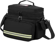 Empty First Aid Bag Medical Storage Bag Detachable Strap, Emergency Supplies Pouch Emergency Kits Organizer for Camping, Double Layer