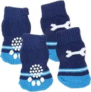 HOMOBABE 2Pairs Slip Dog Socks for Winter S Cotton Pet Socks with Nonslip Sole Warm and Comfortable Dog Paw Protectors Adorable for Indoor Use