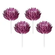 4Pcs Mini Artificial Succulents Picks Fake Succulent Purple