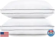 LANE LINEN Standard Pillows Set of 2 (20"x26") - Soft Gusseted Pillow for Bac