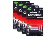 4x Camelion Alkaline Battery 12V 23A Cylindrical Power f Garage Car Remote Alarm