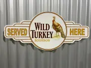 WILD TURKEY BOURBON METAL MADE TUFF TIN SIGN PERFECT BAR MAN CAVE JACK DANIELS