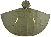 [アテイン] Atein Rain Poncho Plain Piping Khaki One Size Fits All 8048