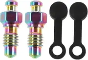 Happyyami Portable Motorcycle Bleeder Screws Caps 1 Set of Oil Disc Brake Bleeder Screw Caps for Bicycle and Car