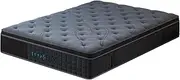 ECO LUX Euro-Top Pocket Spring Mattress Edge Technlogy 7 Zone Support 33cm Thickness Charcoal, Queen