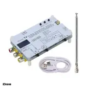 White Analog TV Signal Transmitter Home with OLED Display Supports Global TVs