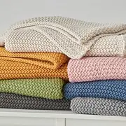 Longhui bedding Chunky Cable Knit Throw Blanket for Couch Sofa Bed Fall Lightweight Soft Cozy Throw Blanket Decorative 51" x 63" Housewarming Gift (Mocha) Give Laundering Bag