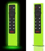 Silicone Protective Case for NVIDIA Shield Android TV Pro 4K HDR Streaming Media Player Remote Glow in The Dark,Remote Cover for NVIDIA Shield TV Pro 4K HDR Remote (Luminous Green) -【 2 Pack】
