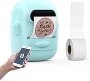 Hot Label Thermal Printer, Label Maker Machine with Tape Barcode Label Printer, Mini Portable Bluetooth Shipping Label Printer Compatible with Cell Phone App and Bluetooth