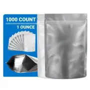 Loud Lock Mylar Bags 1,000 Count - 1 Ounce White/Clear Zip Seal Bags