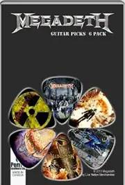 Megadeth Guitar Picks by Perri's LP-MD1 or Individual Display or Ornament