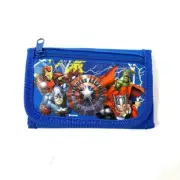 Marvel Avengers Kids Tri-Fold Wallet Coin Holder Bag [Blue]